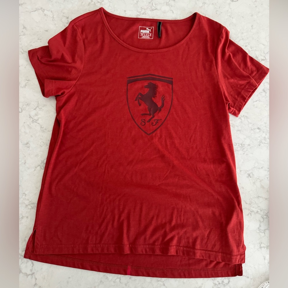 Scuderia Ferrari x Puma Women’s T-shirt, Brick Red, Size L